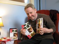 Gery holds copies of "Flights of Fiction" - one of his favorite books. Produced by the Western Ohio Writers Association.